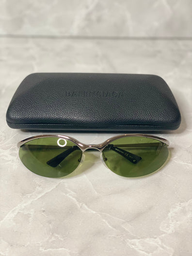 Green Cat-eye Frame Metal Sunglasses